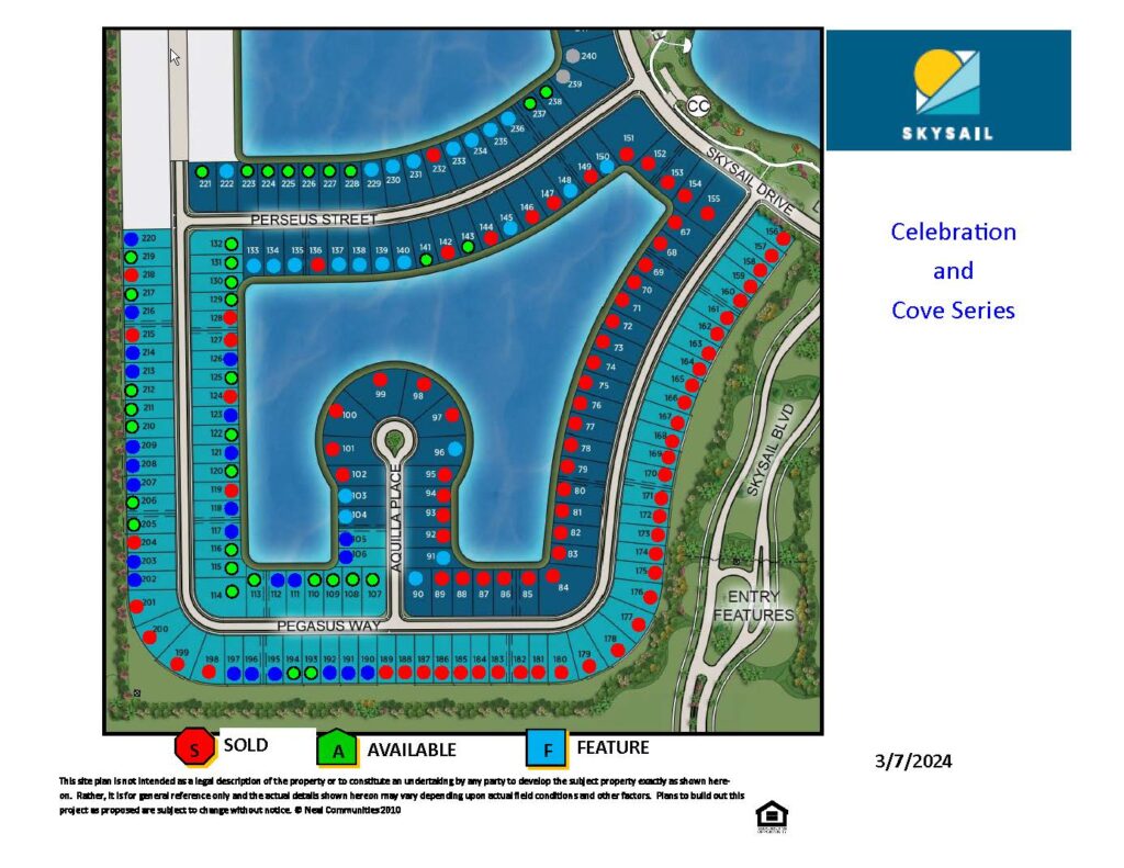 SkySail Celebration and Cove Series Map